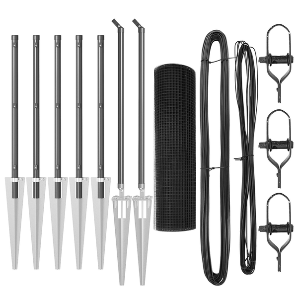 Hegesztett Drótkerítés 7 Szegecsoszloppal Szürke 0.6x10 m Acél