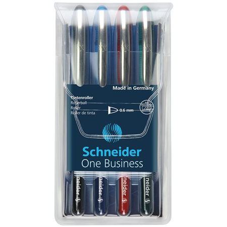Schneider One Business Kupakos Rollertoll készlet - 0.6 mm / Vegyes Színek (4 db)