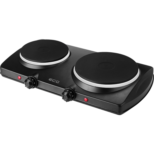 Двоен електрически котлон ECG EV 2512 Black, 2500W, Черен