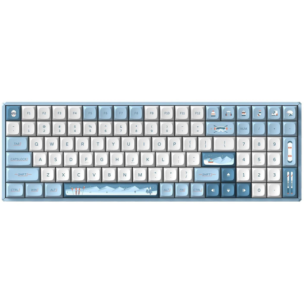 IQUNIX F97 Wintertide Wireless Gaming Tastatur, RGB - MX-Brown-Switches (US)