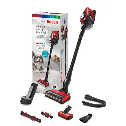 Bosch BBS8214PET Unlimited Gen2 ProAnimal Serie 8 akkumulátoros porszívó vörös