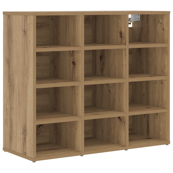Cipőszekrény polcokkal tárolóval Kézműves tölgy 52.5 x 30 x 50 cm Faanyag