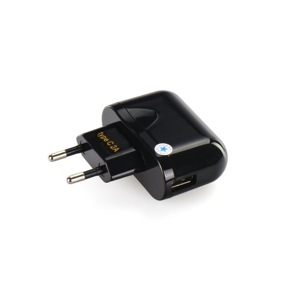 BlueStar univerzális hálózati töltő USB Type-C kábellel fekete (BS373311) (BS373311)