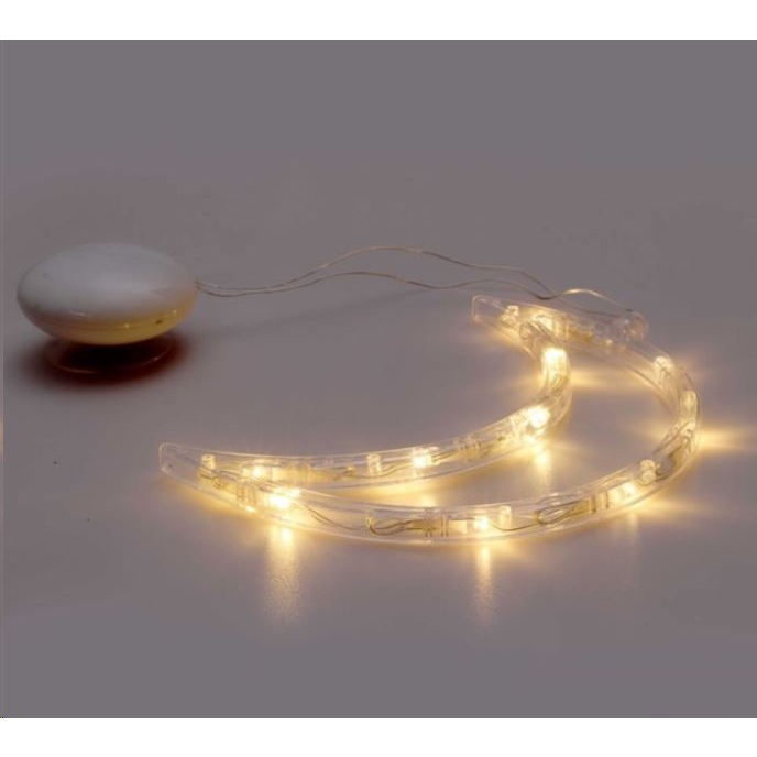 IRIS Hold alakú 15x19cm/meleg fehér LED-es tapadókorongos fénydekoráció (305-03) (305-03)