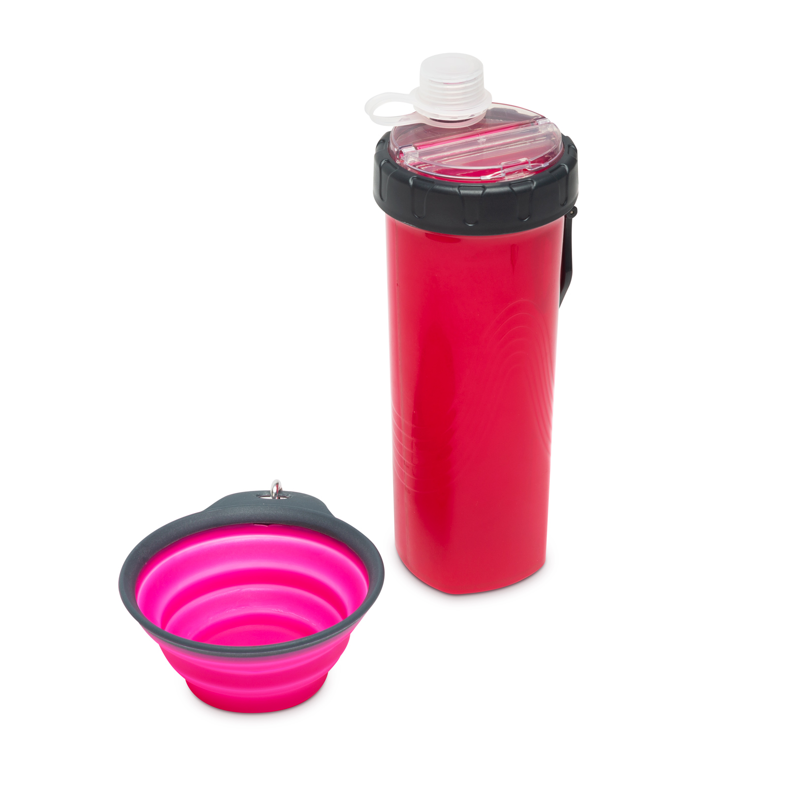 Yummie Összenyomható kutyatál kulaccsal - Rózsaszín (60034A)