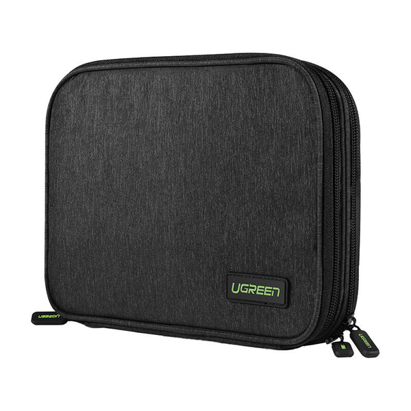 Ugreen puzdro na pevný disk HDD SSD telefón káble 24,5 x 17,5 x 5 cm sivé