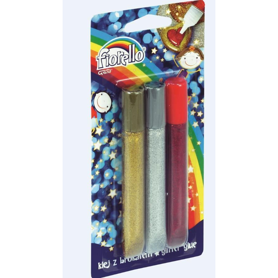 Fiorello Gr-Bk13B3 Folyékony Ragasztó - Glitteres, 3x13 ml, Arany/Ezüst/Piros (WIKR-961032)