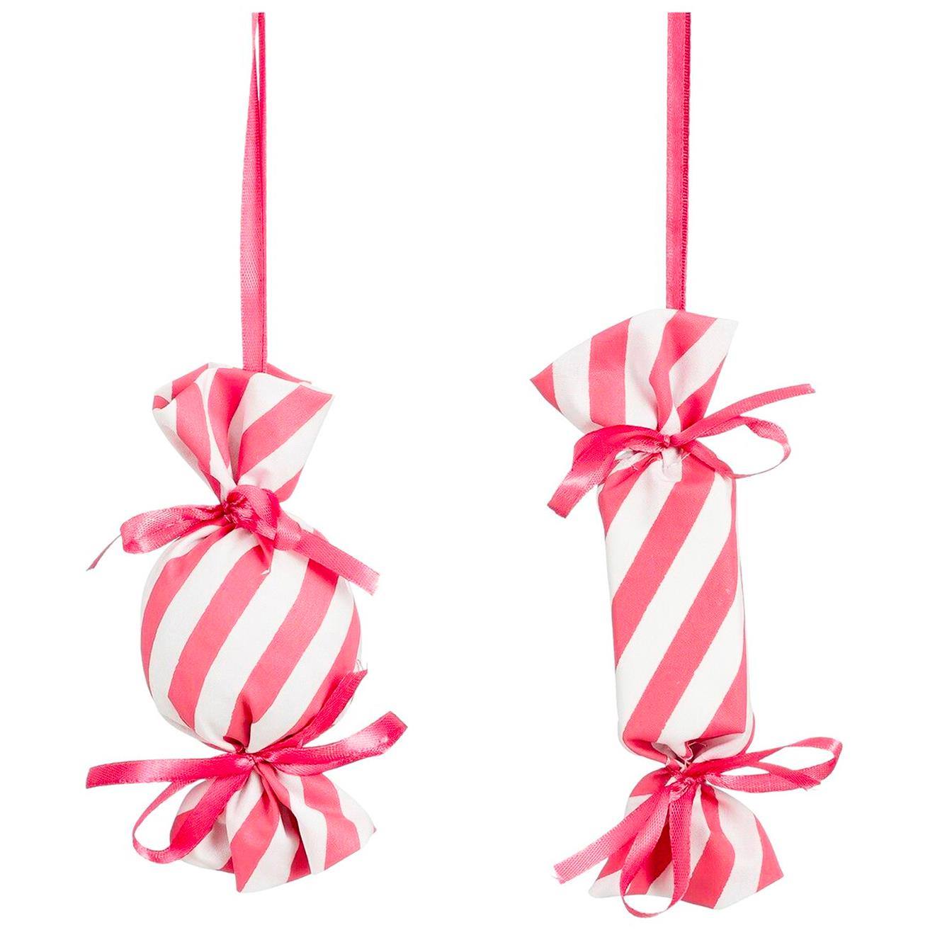 LAALU díszkészlet: rózsaszín-fehér cukorkák 13 cm, 2 db (LAU-6208)