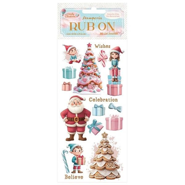 Pentart Candy Christmas Santa Claus 10,2x21,6 cm kaparós matrica (48382)