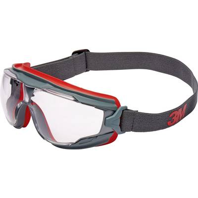3M Goggle Gear 500 GG501V Teljes védőszemüveg Párásodás mentes Szürke, Piros (GG501V)