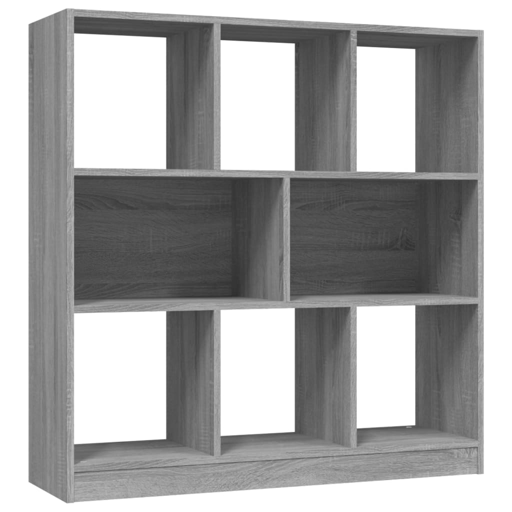 szürke sonoma színű szerelt fa könyvszekrény 97,5x29,5x100 cm (826379)