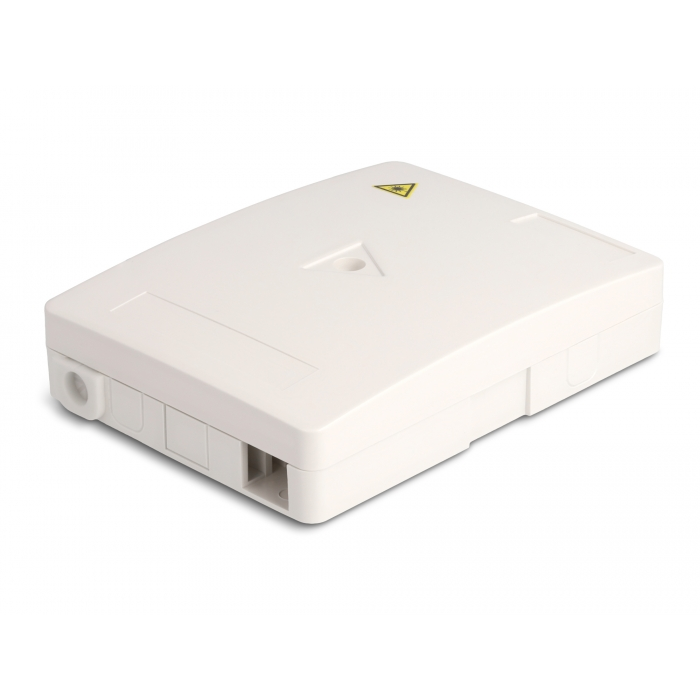 Delock Fehér száloptikai csatlakozódoboz falra szereléshez 2 db SC Simplex vagy LC Duplex-hez (87138) (87138)