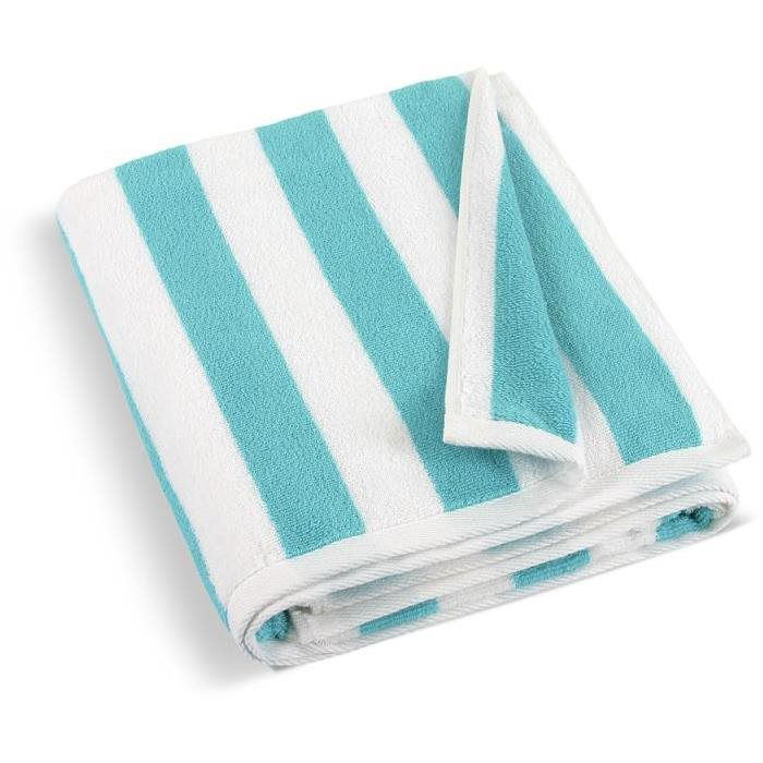 Bellatex Terry beach towels - 100 × 150 cm - white-turquoise (2899)