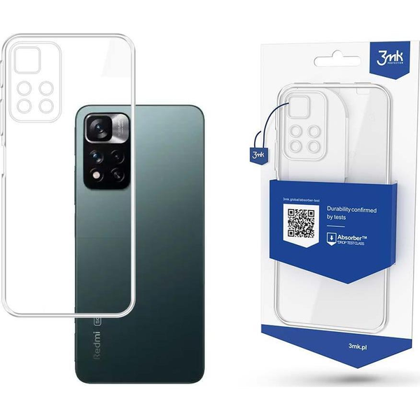 Силиконов калъф 3MK, Съвместим с Xiaomi Redmi Note 11 Pro 4G/ 5G, Прозрачен