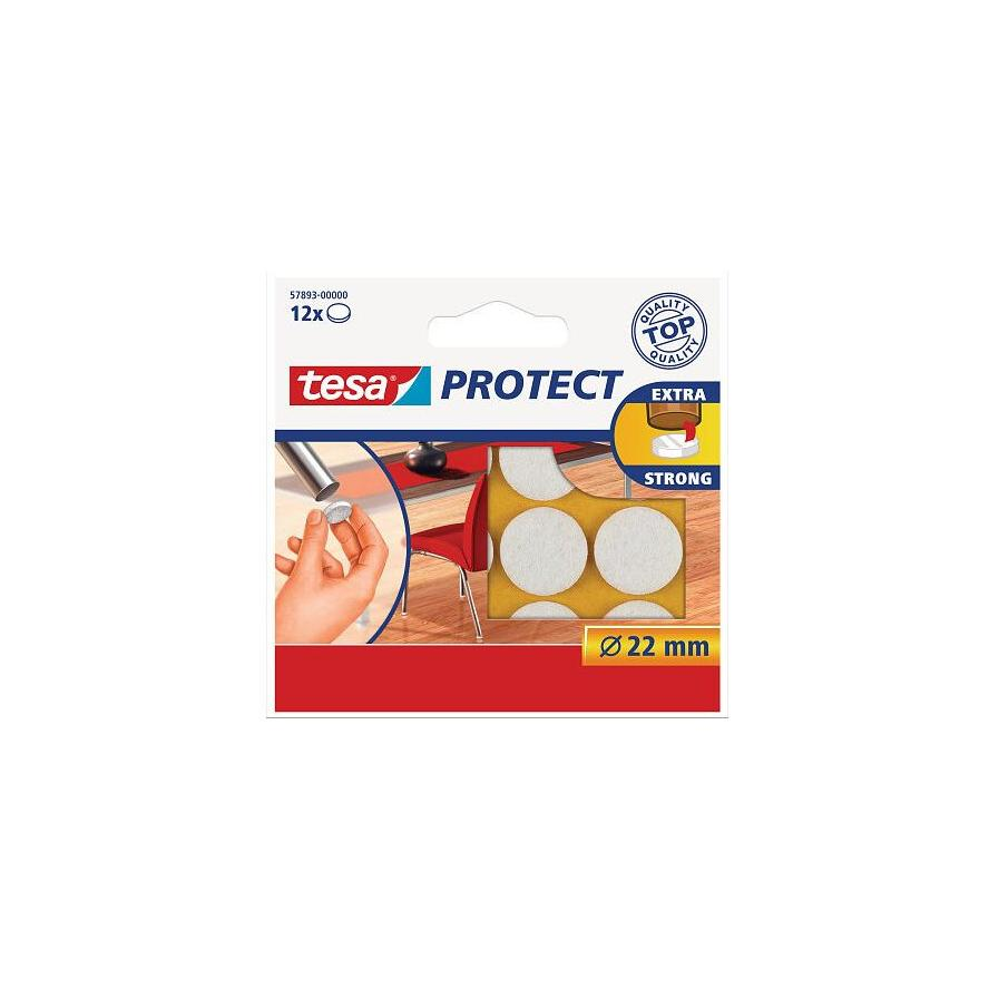 Tesa Protect Filzgleiter rund 22mm braun 12St. (57893-00001-01) (57893-00001-01)