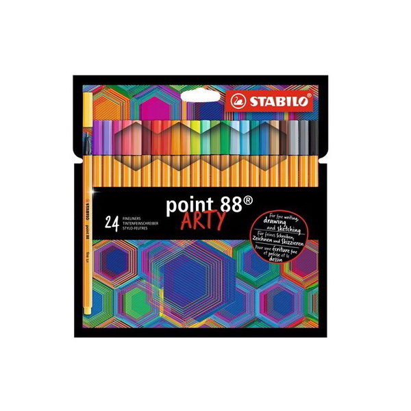 STABILO point 88 ARTY fineliner Flerfarvet 24 stk