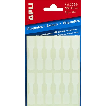 Apli 10x49 mm Etikett Fehét (02689)