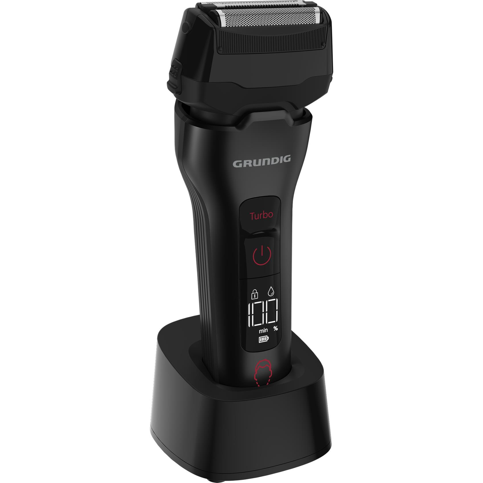 Grundig MS 9330 Planžetový holiaci strojček Zastrihávač Čierna, Červená (GMS8080)