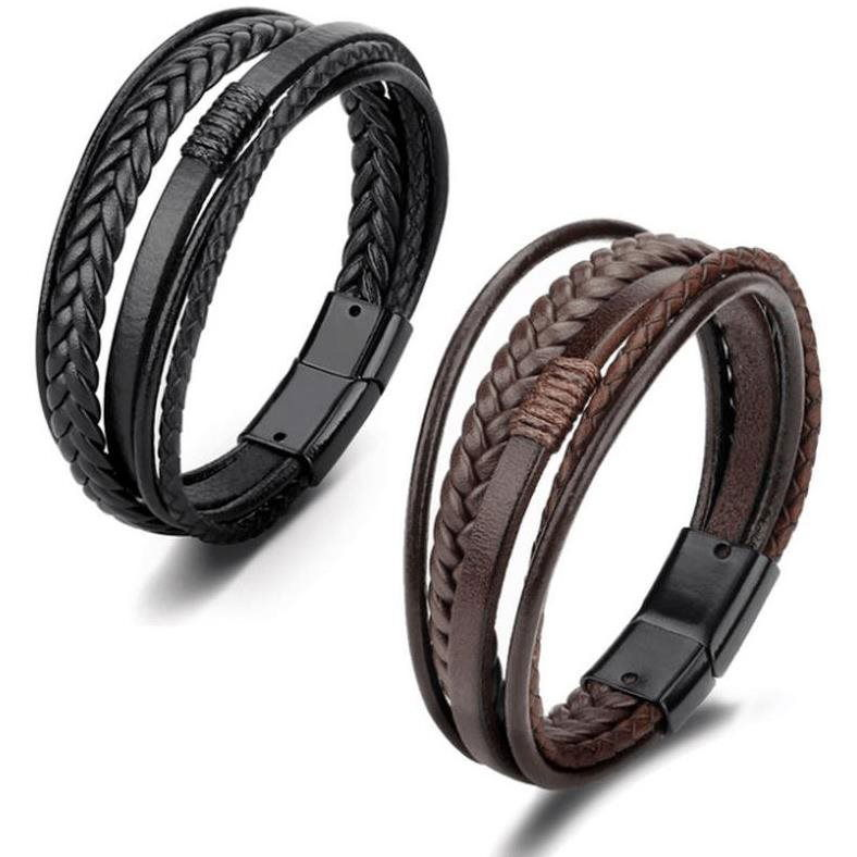 Predator Q1 bőr karkötő SET ( két karkötő ) 23cm A7004/V (8596544005035)