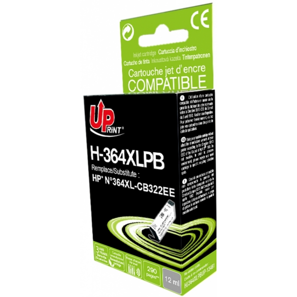 UPrint (HP 364XLPBK) Tintapatron - Szürke