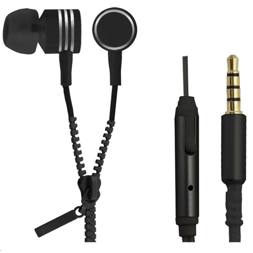 Esperanza EH161K Zipper mikrofonos sztereó fülhallgató, fekete (EH161K)