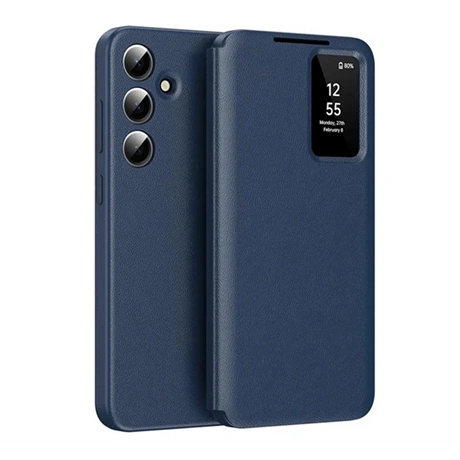 gigapack Tok álló (aktív FLIP, oldalra nyíló, Smart View Cover) SÖTÉTKÉK Samsung Galaxy A55 5G (SM-A556) " csomagolás" (GP-168497)