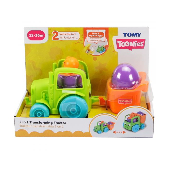 Tomy Toomies: 2 az 1-ben átalakítható traktor - Zöld (E73219C)