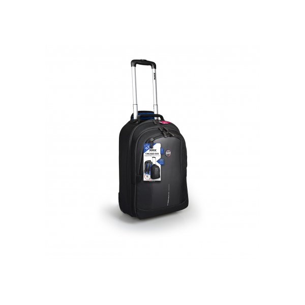 PORT DESIGNS Gurulós Notebook hátizsák 170231, CHICAGO EVO Laptop BACKPACK & TROLLEY 15.6", Fekete (170231)