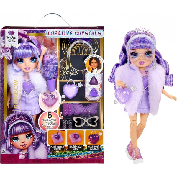 Rainbow High Creative Crystals Fashion Doll- Violet
