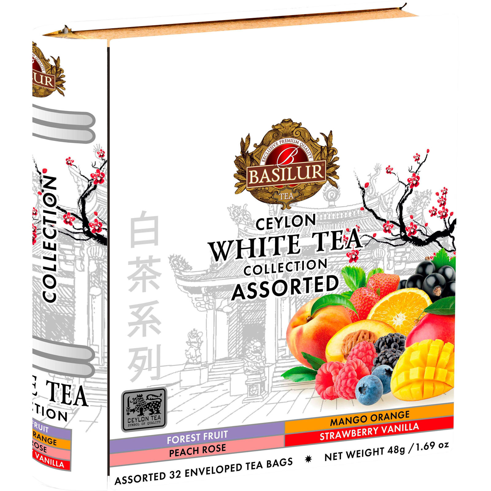 BASILUR White Tea Book Assorted 32 × 1,5 g, fémdobozban (4792252947276)