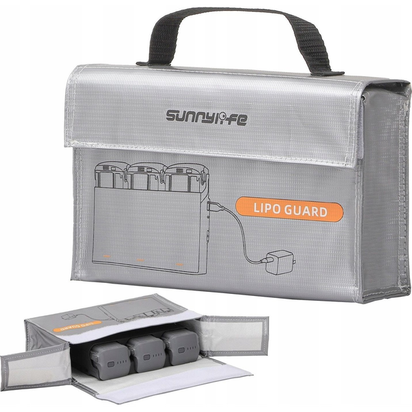 SunnyLife Futerał Etui Case Na 3x Akumulator Ładowarka Do Dji Mini 4k / Air 3 / Avata 2 / Dc830-s