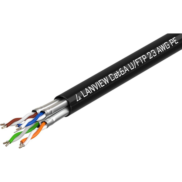 Lanview LVN122445 cavo di rete Nero 500 m Cat6a U/FTP (STP) Rotondo