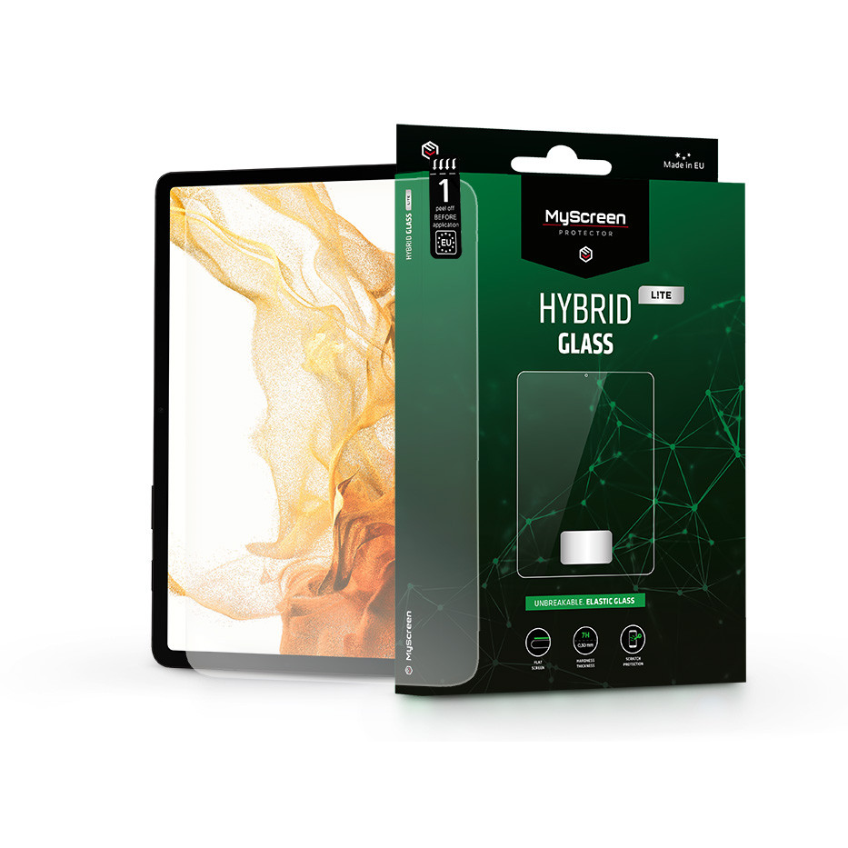 Samsung X700/X706 Galaxy Tab S8 11.0 rugalmas üveg képernyővédő fólia - MyScreenProtector Hybrid Glass Lite - transparent (LA-2125)