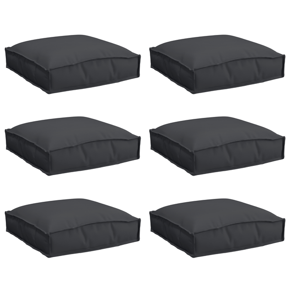 Perne pentru paleți pentru scaun 6 bucăți Negru 40x40x8 cm Fabrică Oxford