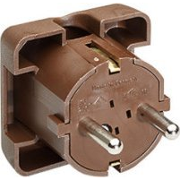 Bachmann 911.470 Védőérintkezős lapos dugó 250 V Barna (911470)