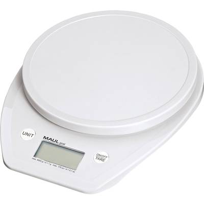 Maul Levélmérleg Mérési tartomány (max.) 5000 g Leolvashatóság 1 g Elemekről üzemeltetett Fehér (1646002)