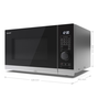 Микровълнова фурна Sharp PG254AE-S, 25 л, 900 W, Грил, Черна / Сива