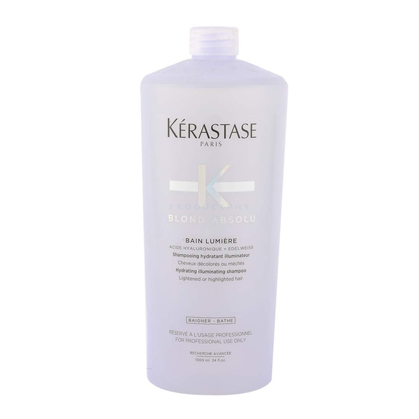Sampon profesional Kerastase Blond Absolu Bain Lumiere, pentru par decolorat sau cu suvite, 1000 ml