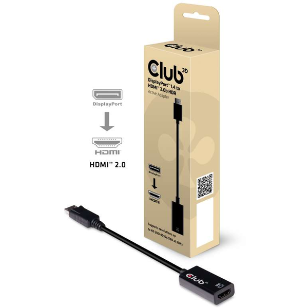 CLUB3D CAC-1080 kabel kønsskifter Sort