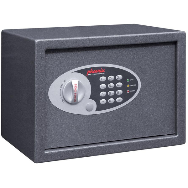 Phoenix SS0802E Elektromos számzáras Biztonsági bútorszéf LED fénnyel - Szürke