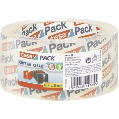 Ragasztószalag, nagyon erős, átlátszó, 66 m x 50 mm, TESA Tesapack® Crystal Clear 57807 (57807-00000-00)
