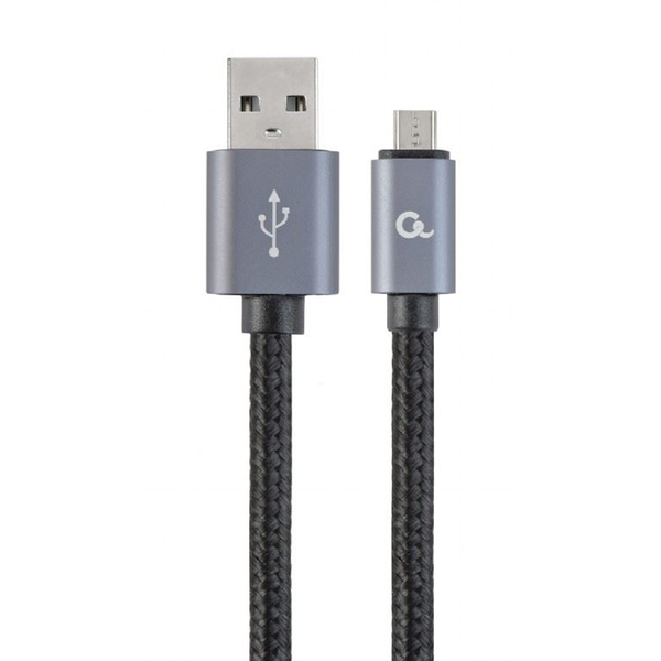 Gembird Cablexpert  USB-A -> MicroUSB kábel 1.8m fekete-ezüst (CCB-mUSB2B-AMBM-6) (CCB-mUSB2B-AMBM-6)