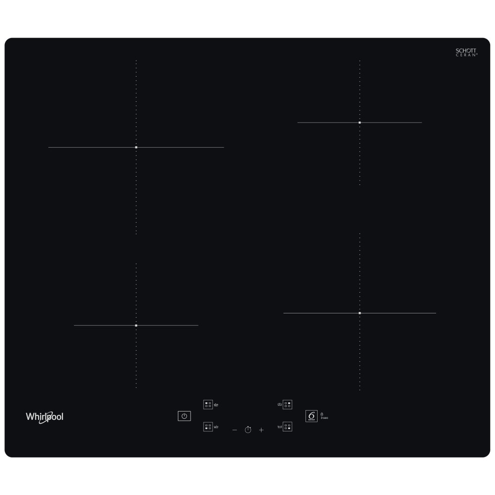 Whirlpool WS Q2160 NE Fekete Beépített 59 cm Zónás indukciós főzőlap 4 zóna (WS Q2160 NE)