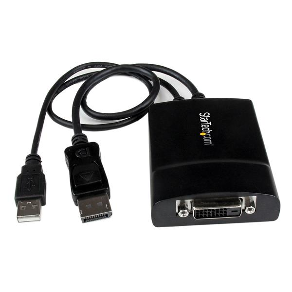 StarTech.com DP2DVID2 videokabel adapter 0,37 m DisplayPort DVI-D Sort
