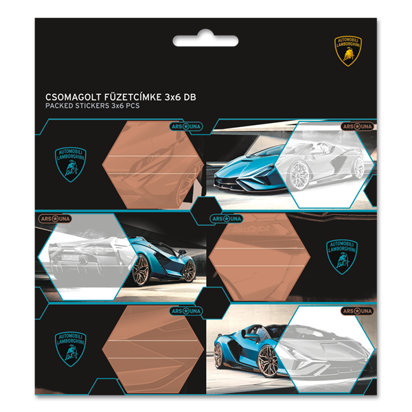 Ars Una Lamborghini 24 (5336) 3x6 db-os csomagolt füzetcímke (53833365)