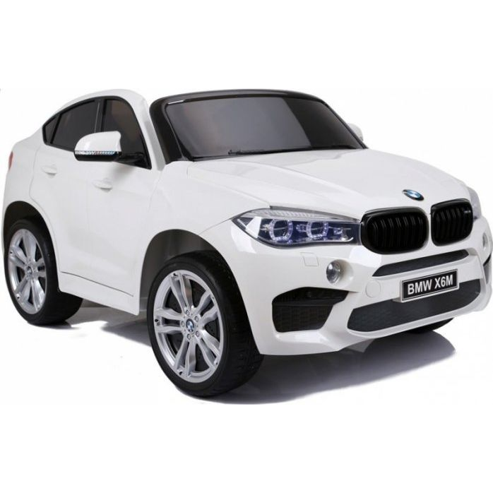 BMW X6 M 2841 2 Személyes Elektromos Kisautó - 12 V, 2 Darab Motorral 2.4 GHz, Szülői Távirányítóval, Nyitható Ajtóval, EVA Kerekekkel, Fehér (2841)