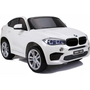 BMW X6 M 2841 2 Személyes Elektromos Kisautó - 12 V, 2 Darab Motorral 2.4 GHz, Szülői Távirányítóval, Nyitható Ajtóval, EVA Kerekekkel, Fehér