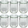 WECK 109112 Tulipán formájú befőttes üveg 6 darabos készlet 1062ml