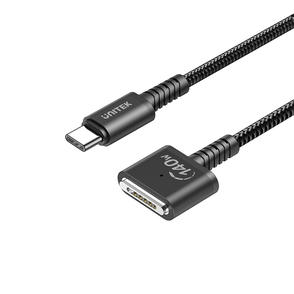 Unitek C14121BK-2M USB-C - MagSafe 2.0 töltő kábel - Fekete (2m) (C14121BK-2M)