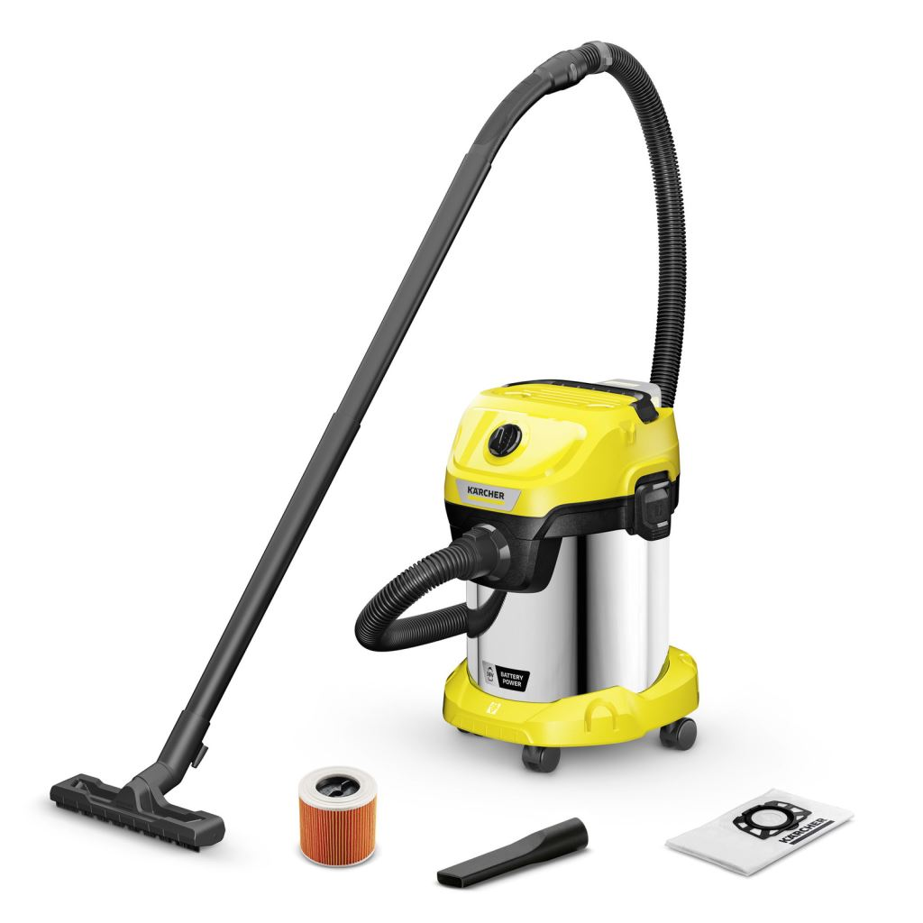 Karcher WD 3-18 S nedves-száraz porszívó, akku nélkül (16285750) (16285750)